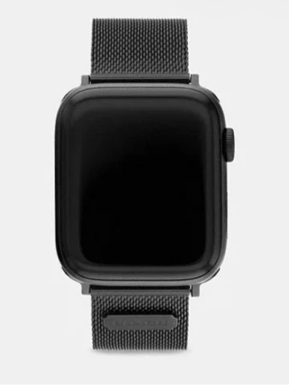COACH Black Mesh Stainless Steel Apple Watch Band 44mm/45mm